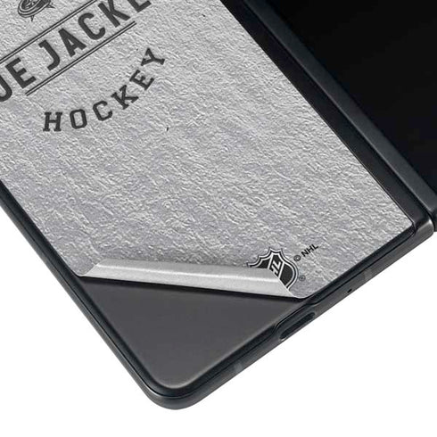 NHL Columbus Blue Jackets Black Text Galaxy Z Fold3 5G Skin
